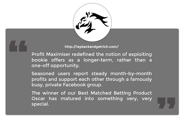 The best betting matched product: profit maximiser system